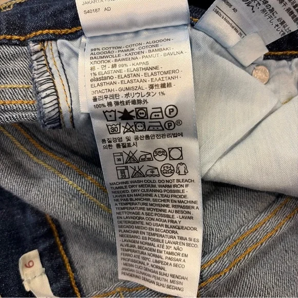 Womens Levi’s 505 Jeans Straight Leg Long Tall Stretch Size 6 (28Wx34L) - Picture 13 of 14